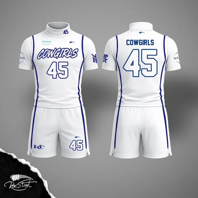 White Roc Street flag football uniform product study